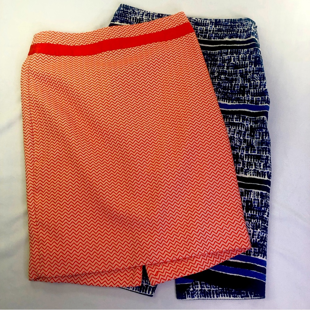 The Limited Pencil Skirt Bundle Geometric Abstract Business Womens Colorful 0